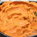 pin image 1 for mashed sweet potatoes.