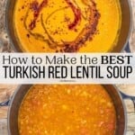 pin image 3 for Turkish lentil soup.