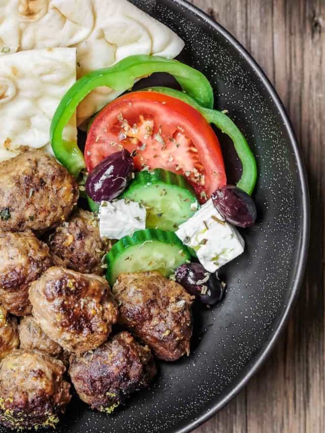 Greek Meatballs (Keftedes) With Lemon Sauce - The Mediterranean Dish