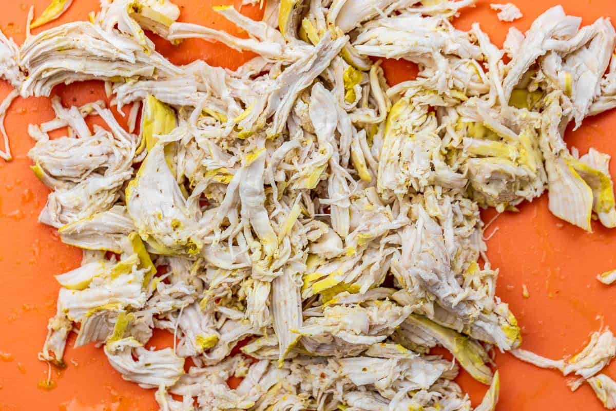 Shredded chicken.