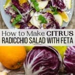 pin image 3 for radicchio salad with feta.