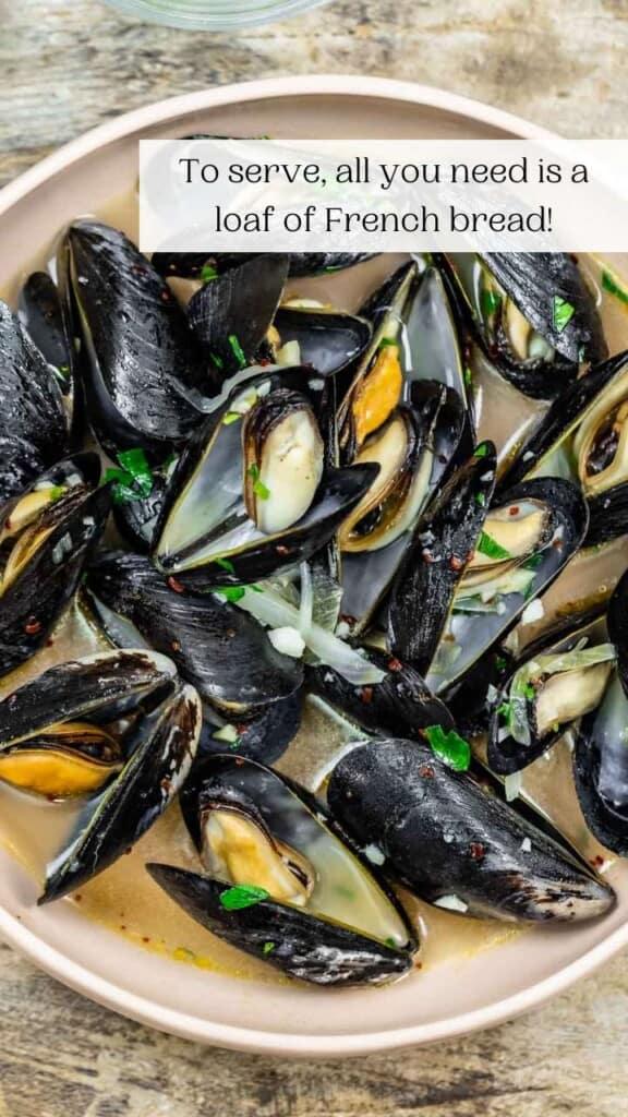 Steamed Mussels in Garlic White Wine Broth - The Mediterranean Dish
