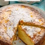 pin image 1 for orange cardamom olive oil cake.