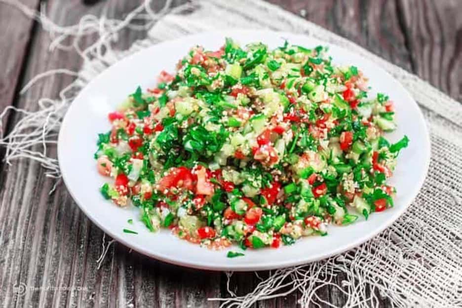 tabouli salad in a bowl.