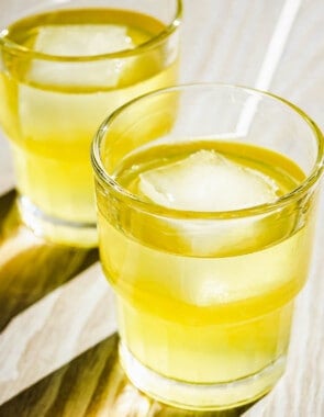two glasses of limoncello.