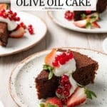 pin image 2 for chocolate olive oil cake.