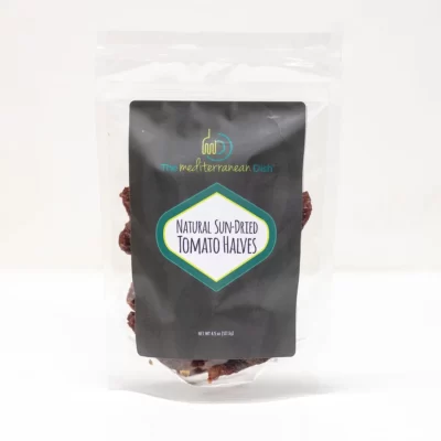 a pouch of sun dried tomatoes from the mediterranean dish.