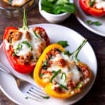 pin image 2 for italian stuffed peppers.