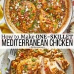 pin image 3 for mediterranean chicken with tomatoes and olives.