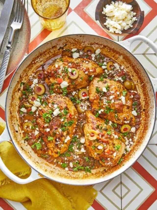 Mediterranean Chicken With Tomatoes And Olives - The Mediterranean Dish