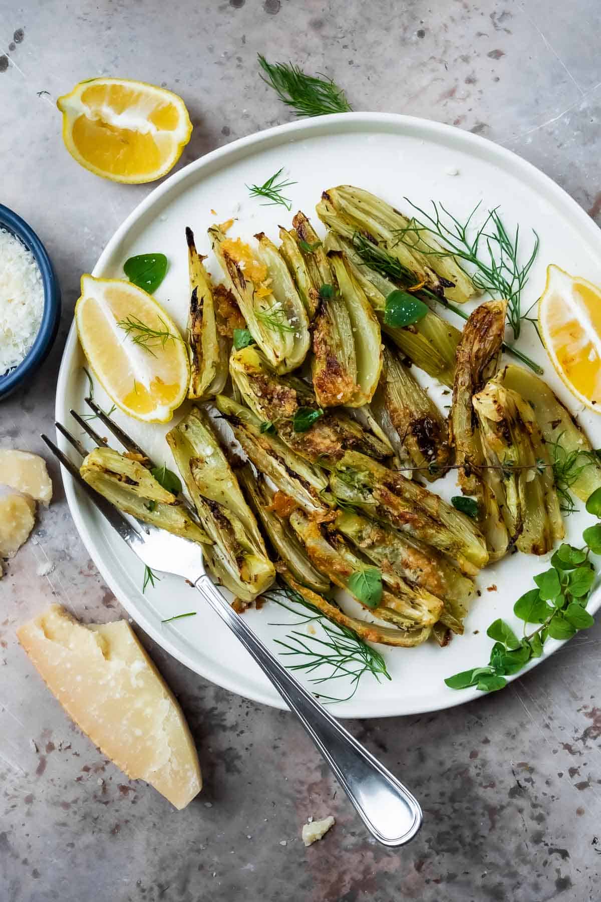 Roasted fennel the mediterranean dish