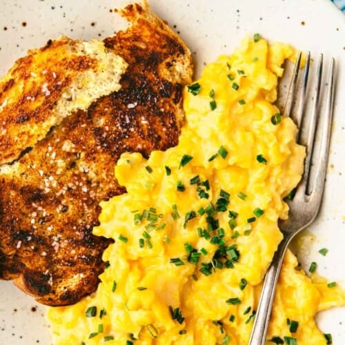 Greek Yogurt Scrambled Eggs with Dill and Imitation Crab » Girl Eats World