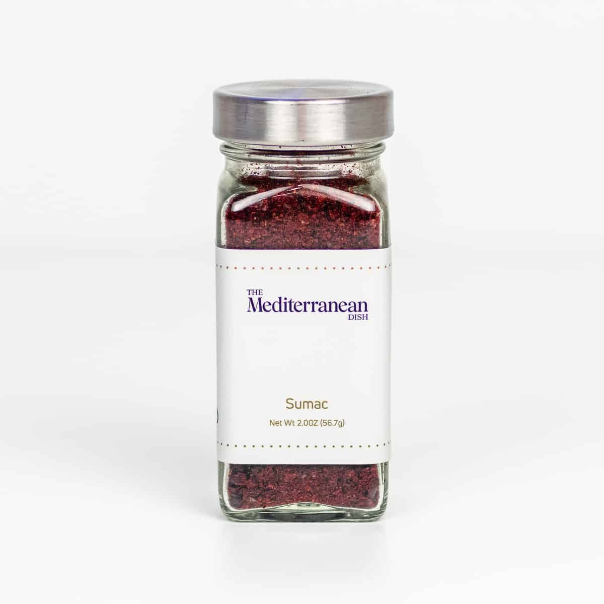 a jar of sumac from the mediterranean dish.