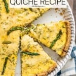 Pin image 1 for asparagus quiche.