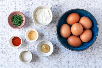 Healthy Deviled Eggs | The Mediterranean Dish
