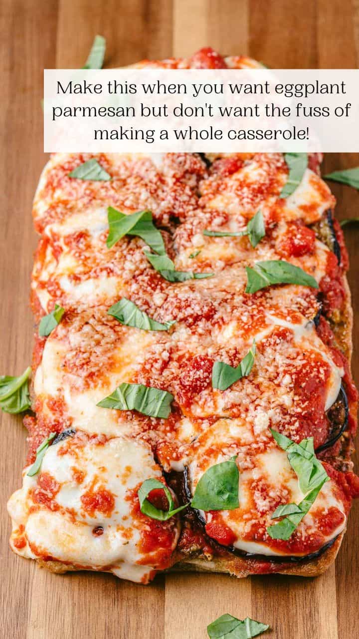 OpenFaced Eggplant Parmesan Sandwich The Mediterranean Dish