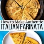 pin image 3 for farinata italian chickpea pancake.