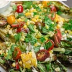 pin image 2 for grilled romaine salad.