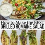 pin image 3 for grilled romaine salad.