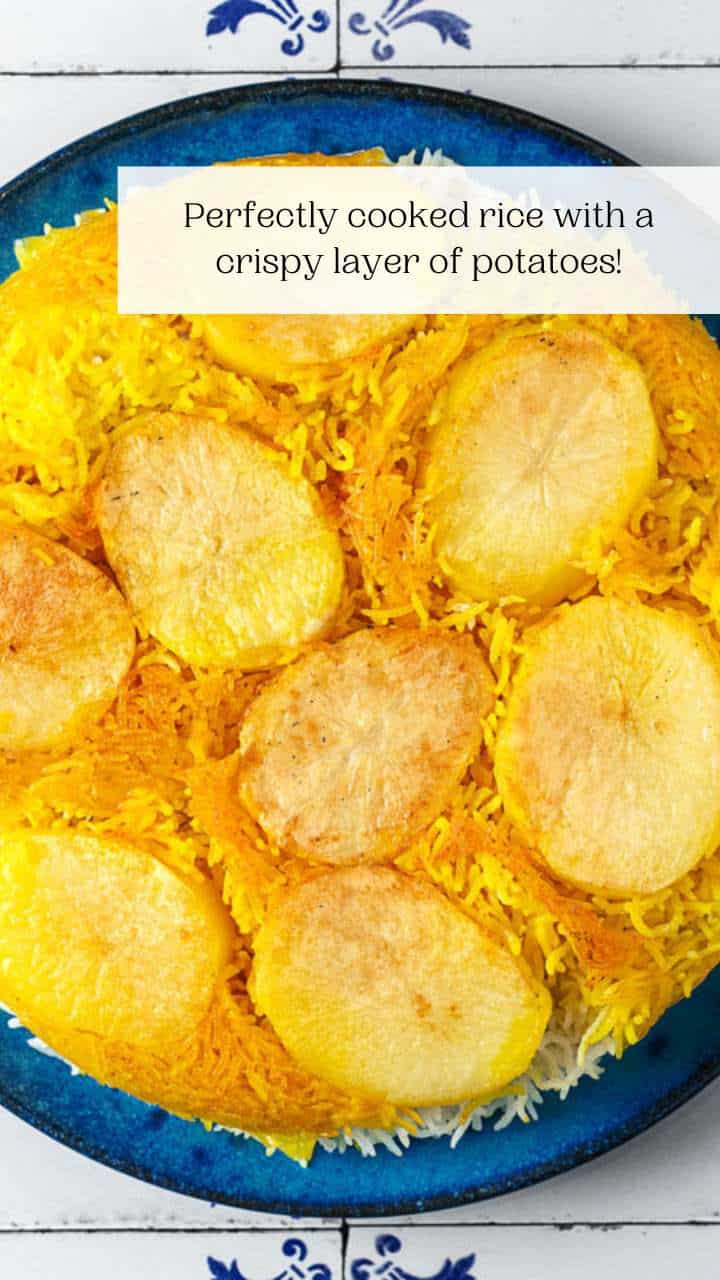 Persian Rice With Potato Tahdig The Mediterranean Dish