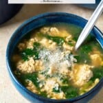 Pin image 2 for stracciatella italian egg soup.