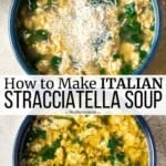 Pin image 3 for stracciatella italian egg soup.