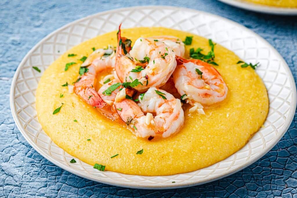Shrimp and Polenta The Mediterranean Dish