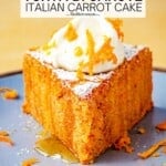 pin image 1 for Torta di Carote (Italian Carrot Cake).