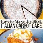 pin image 3 for Torta di Carote (Italian Carrot Cake).