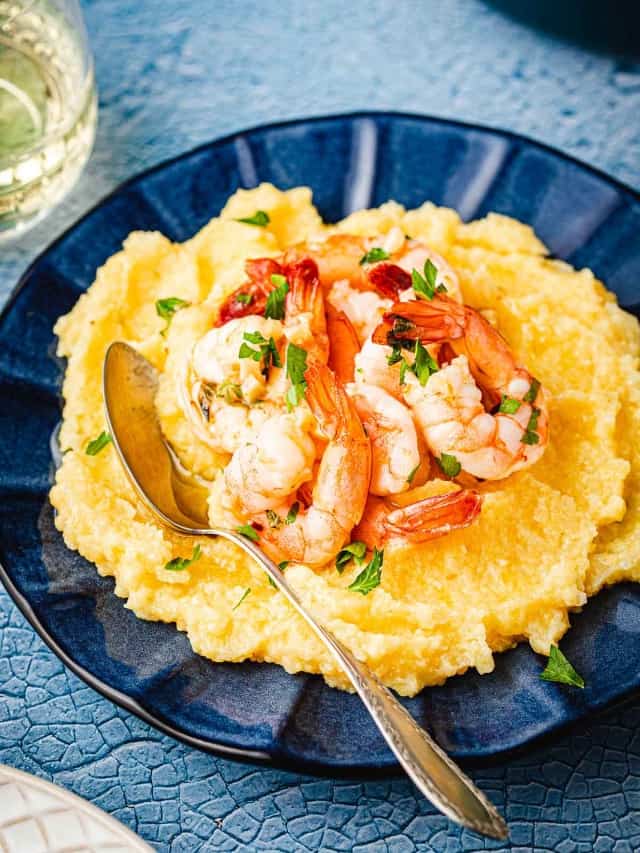 Shrimp and Polenta - The Mediterranean Dish