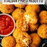 pin image 1 for arancini italian fried risotto.