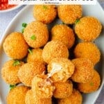 pin image 2 for arancini italian fried risotto.