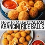 pin image 3 for arancini italian fried risotto.