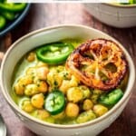 pin image 2 for creamy pesto braised chickpeas.