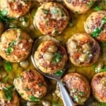 pin image 2 for chicken piccata meatballs.