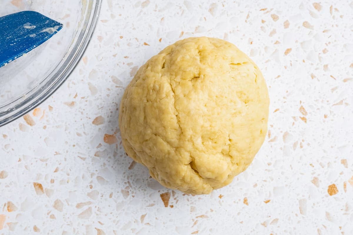 empanadilla dough rolled into a ball.