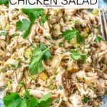pin image 1 for healthy chicken salad.
