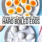 pin image 3 for how to cook and peel hard boiled eggs.