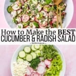 pin image 3 for cucumber and radish salad.