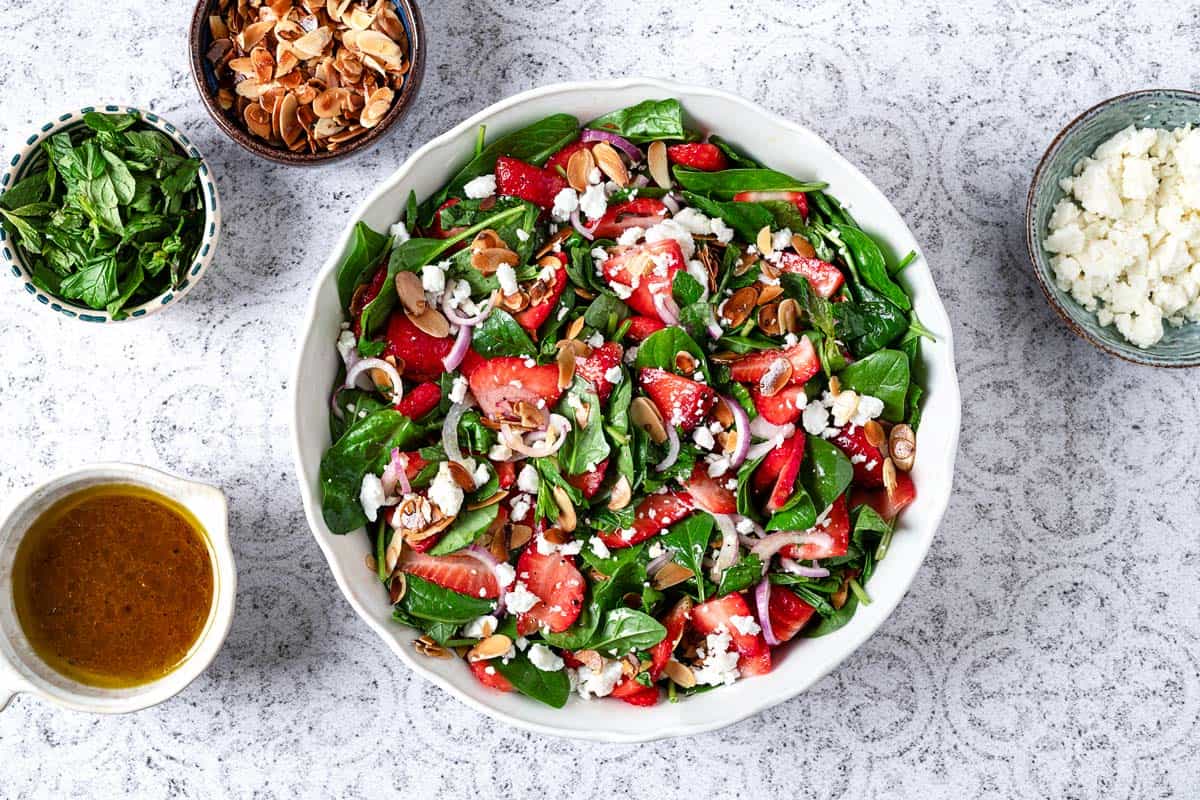 Strawberry Spinach Salad | The Mediterranean Dish