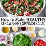 Pin image three for Strawberry Spinach salad.