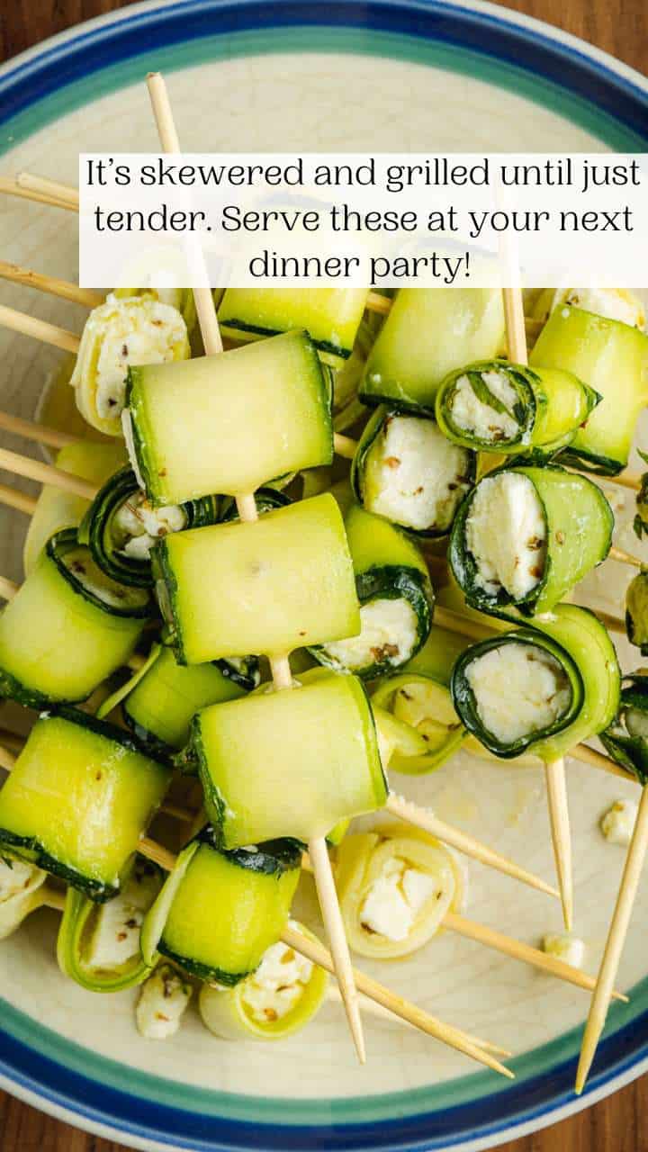 Zucchini Feta Skewers The Mediterranean Dish