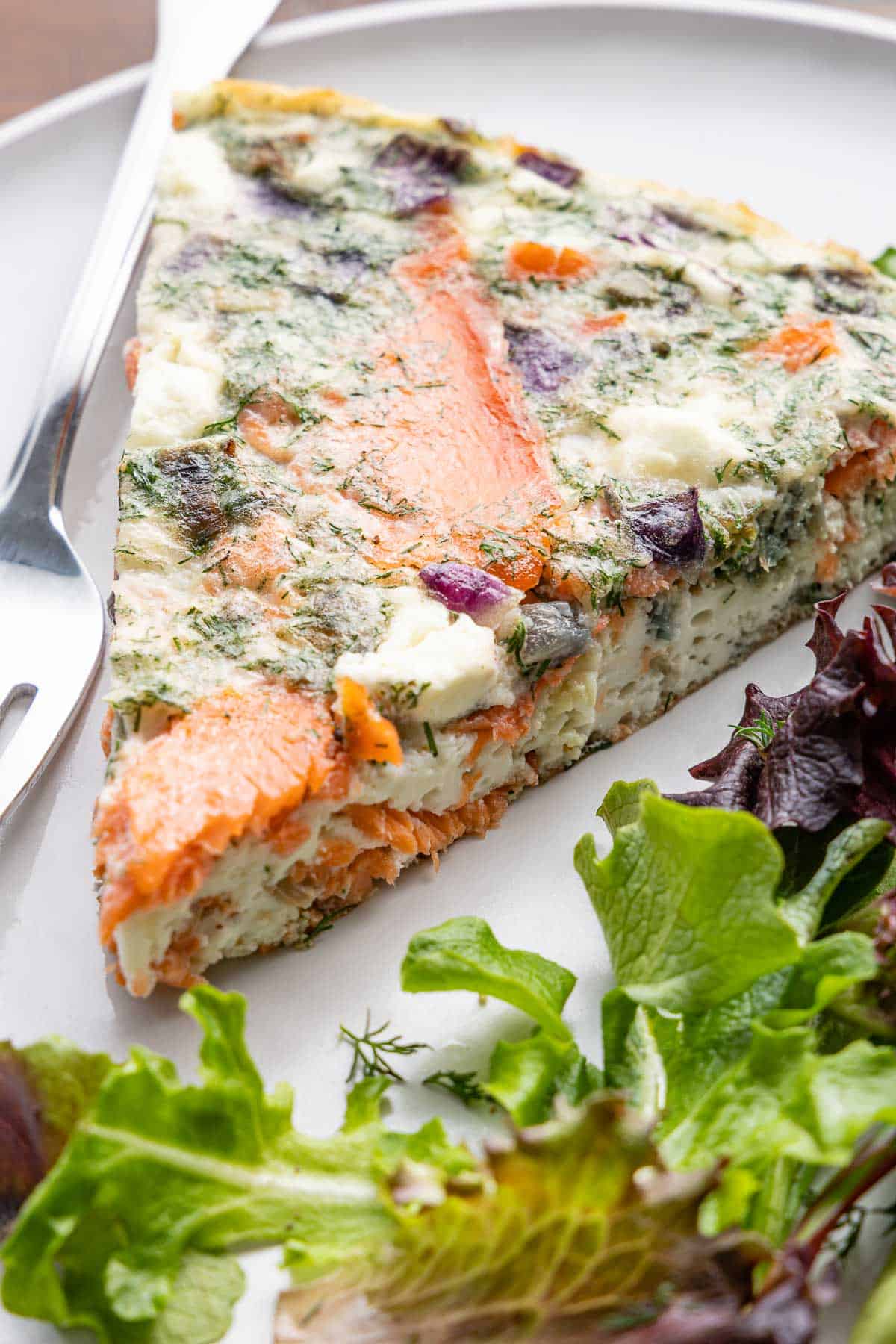 Egg White Frittata with Smoked Salmon The Mediterranean Dish