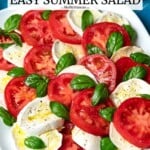 Pin image 2 for caprese salad.