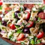 pin image 2 for greek pasta salad.