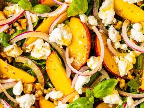 Peach Salad with Basil and Goat Cheese Peach Salad with Basil and Goat Cheese