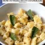 Pin image 2 for ricotta gnocchi.