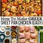 Pin image 3 for Greek sheet pan chicken.