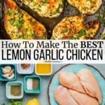 Pin image 3 for lemon garlic chicken.