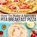 Pin image 3 for pita breakfast pizza.